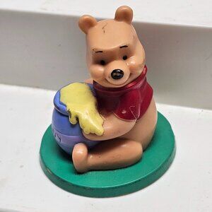 Vintage Disney Classic Winnie The Pooh Figure with Honey Pot Cake DecoPac Top